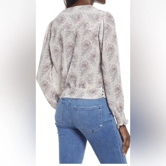 PAIGE MARGHERITA TIE WAIST BLOUSE SIZE S - Picture 3 of 6